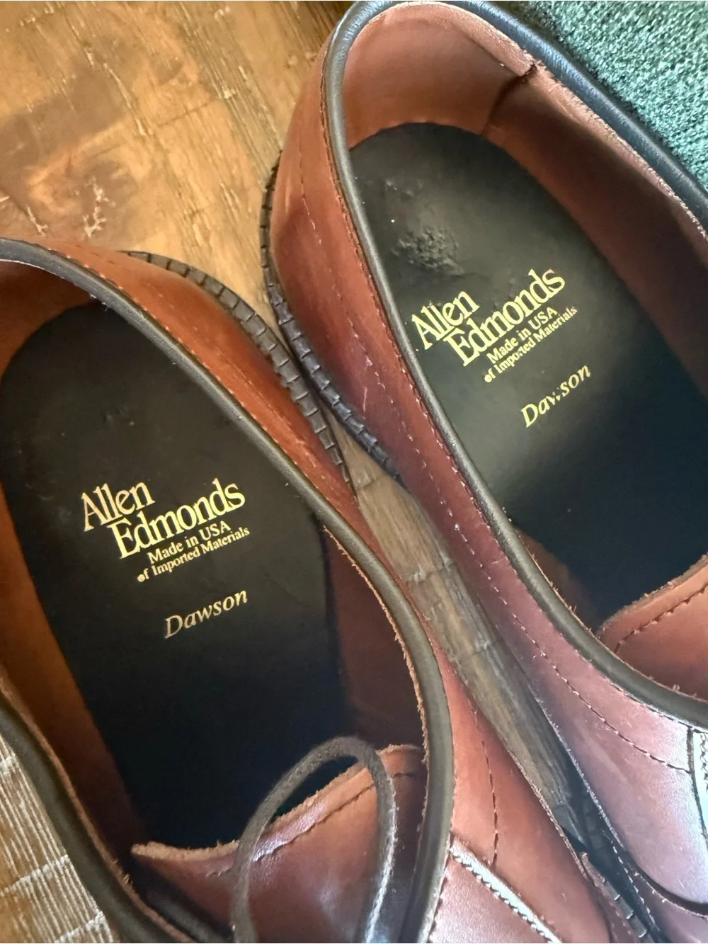 Allen Edmonds Dawson Brown Leather Bicycle Toe Dress Shoes Men's Size 9D